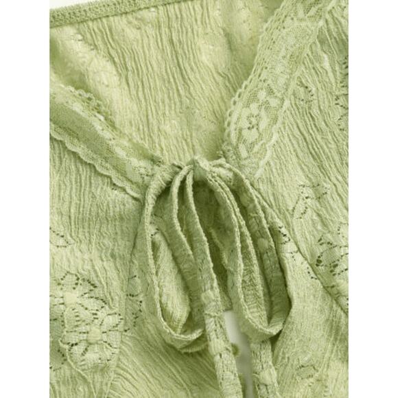 Cider Sage Green Ruffled Lace Tank Top – NWOT – Size XL - Picture 6 of 14